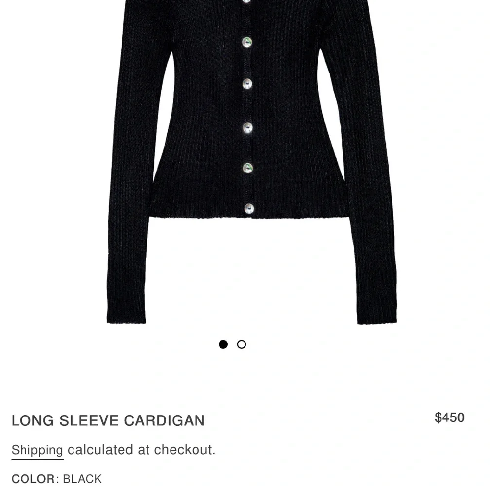 Calle Del Mar long sleeve cardigan black medium - Picture 9 of 9